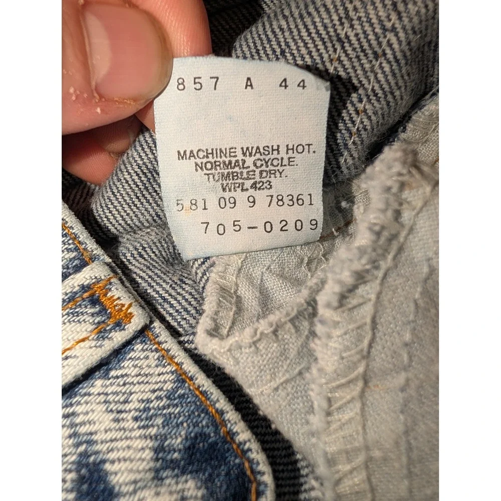 Levis Jeans Mens 28X32 705 Student  Made in USA Acid Wash Orange Tab Straight